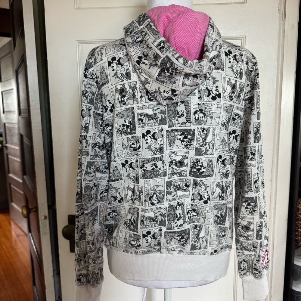 Disney Parks Minnie Mouse Comic-Print Zip Hoodie – Size M - Picture 8 of 9